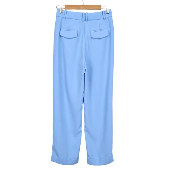 J.Crew Wide-Leg Essential Trouser Pant In City Crepe Pale Cerulean Blue Size 0 - Picture 2 of 8